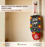 Feng Shui Swiss Cow Bell for Hanging at Entrance or Main Door at Home & Office for Positive Energy, Good Luck - Image 3