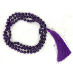Purple Amethyst Necklace Japa Mala 108 + 1 Bead (Knotted) - Image 4