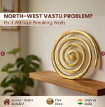 Brass Helix Vastu Remedies for North-West Main Door Entrance, Kitchen, Bedroom Vaastu Dosh Defects Nivaran Home, Office, Plot (3pc Set) - Image 3