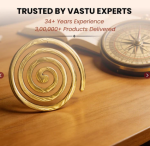 Brass Helix Vastu Remedies for North-West Main Door Entrance, Kitchen, Bedroom Vaastu Dosh Defects Nivaran Home, Office, Plot (3pc Set) - Image 7