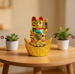 Feng Shui Lucky Cat Maneki Neko Showpiece for Wealth & Good Luck - Image 2