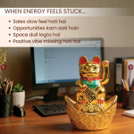 Feng Shui Lucky Cat Maneki Neko Showpiece for Wealth & Good Luck - Image 5
