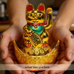 Feng Shui Lucky Cat Maneki Neko Showpiece for Wealth & Good Luck