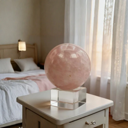 Rose Quartz Ball Sphere - Love, Relationship, Marriage, Couples