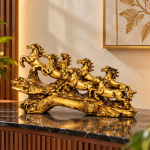 Golden Galloping Horses – Seven Horse Décor